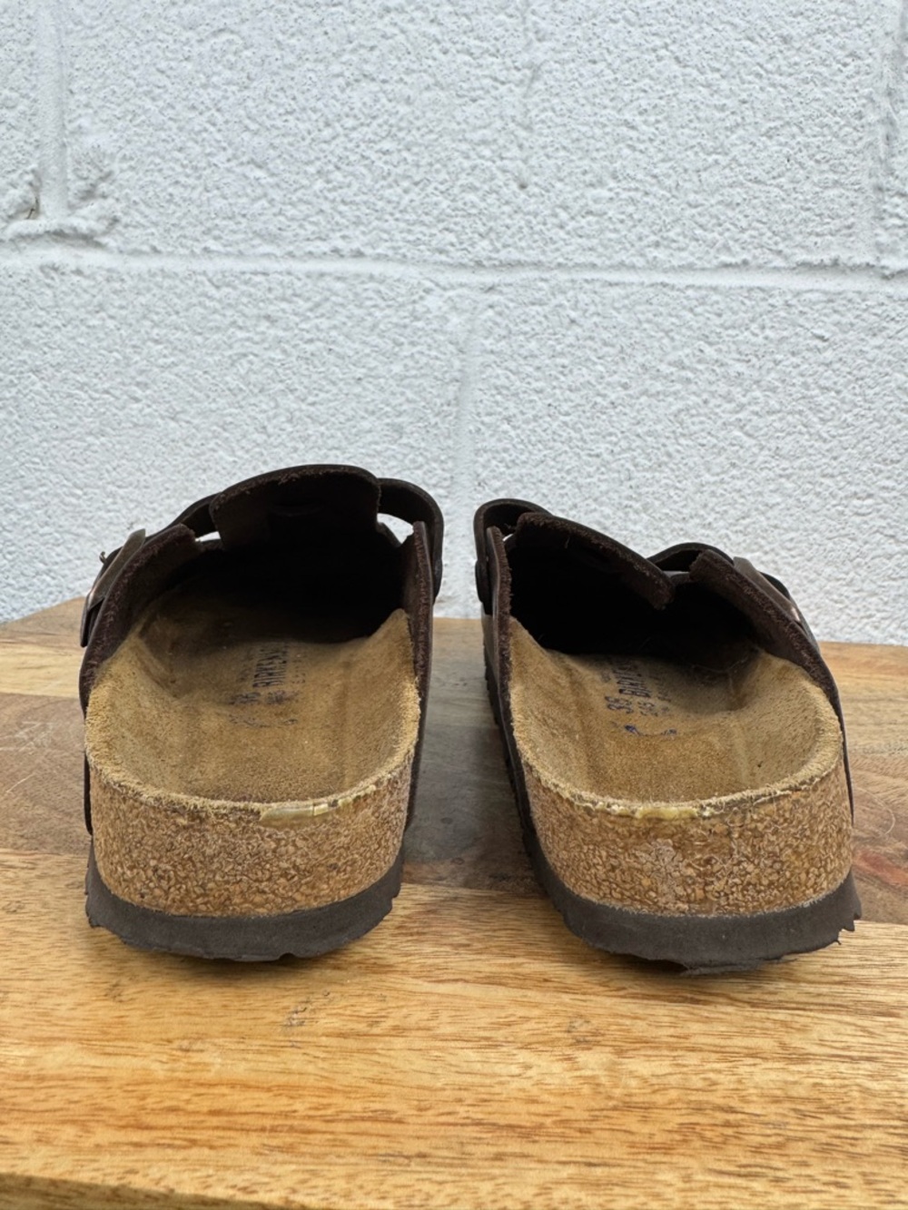 Birkenstock Boston Leather Clogs Brown Size 38 / US 7-7.5 - Picture 5 of 10